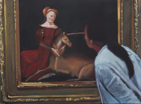 Nó egyszarvúval 60x80cm laj vászon